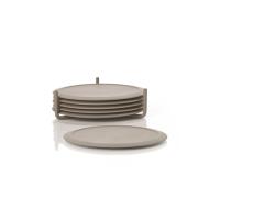 Zone Denmark Glasunderlägg m hållare Singles Taupe